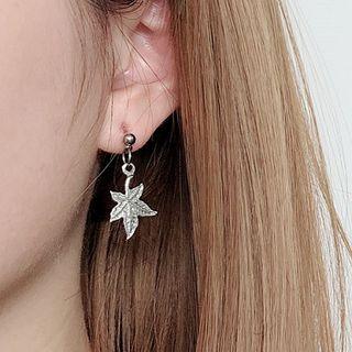 Stainless Steel Leaf Dangle Earring