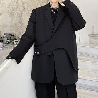 Set: Single-breasted Blazer + Asymmetrical Vest