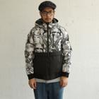 Hooded Print Padded Jacket