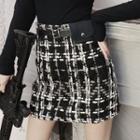 A-line Mini Tweed Skirt With Belt Bag
