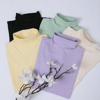 Pastel Tone Basic Turtleneck Top