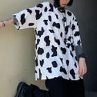 Couple Matching Short Sleeve Cow Print T-shirt