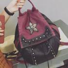 Star Studded Faux Leather Backpack