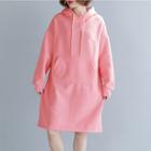 Midi Hoodie Dress Pink - One Size