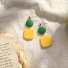 Wooden Acrylic Dangle Earring 1 Pair - As Shown In Figure - One Size