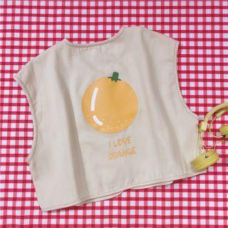 Fruit Print Cropped Vest