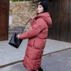 Stand Collar Midi Padded Coat