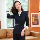 Asymmetric Blazer / Shirt / Straight-cut Pants / Pencil Skirt