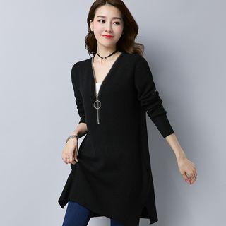 Half-zip Long Sweater