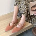 Pointy Double Strap Flats