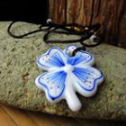 Couple Matching Ceramic Clover Necklace