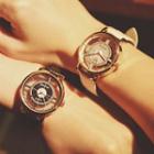 Clear Dial Strap Watch