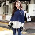 3/4-sleeve Cropped Knit Top