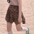 Leopard A-line Skirt Leopard - Khaki - One Size
