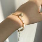 Faux Pearl Shell Bracelet Gold Plating - As Shown In Figure - One Size
