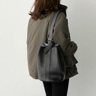 Tie-detail Bucket Bag With Strap
