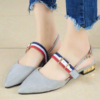 Slingback Low Heel Pumps