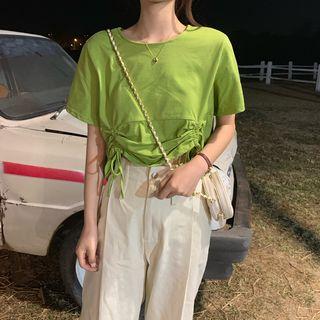 Short-sleeve Crop T-shirt / Crop Wide Leg Pants