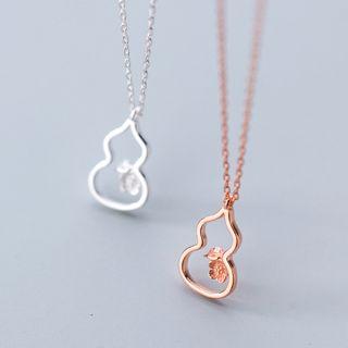 925 Sterling Silver Gourd Pendant Necklace