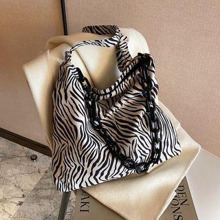 Patterned Crossbody Tote Bag