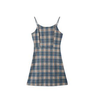 Gingham Strappy Skinny Dress