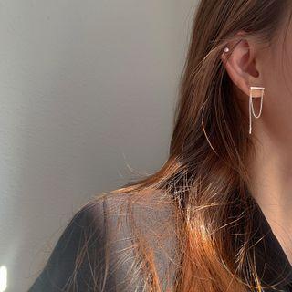 Chained 925 Sterling Silver Earring