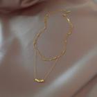 Cube Layered Necklace Gold - One Size