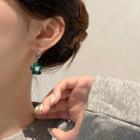 Flower Glass Alloy Dangle Earring 1 Pair - Dangle Earring - Green - One Size