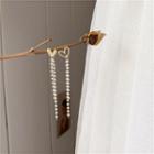 Non-matching Alloy Heart Faux Crystal Dangle Earring 1 Pair - Ear Studs - One Size