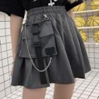 Pocket Accent A-line Skirt
