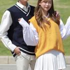 Couple Matching Contrast-trim Sweater Vest