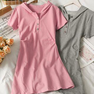 Slim-fit Hooded Mini Dress