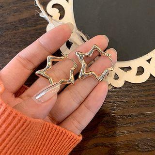 Hollow Star Earring 1 Pair - Gold - One Size