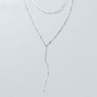 925 Sterling Silver Layered Choker Necklace