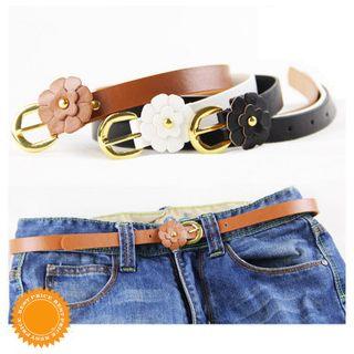 Flower Skinny Belt
