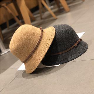 Bow Wool Blend Bucket Hat