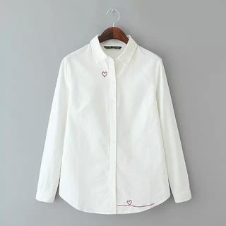 Heart Embroidered Shirt