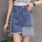 Patchwork A-line Skirt