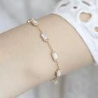 Shell Sterling Silver Bracelet White & Gold - One Size
