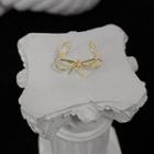 Bow Alloy Cuff Earring 1 Piece - Gold - One Size
