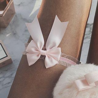 Bow Mesh Ruffle Choker