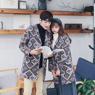 Couple Patterned Long Coat