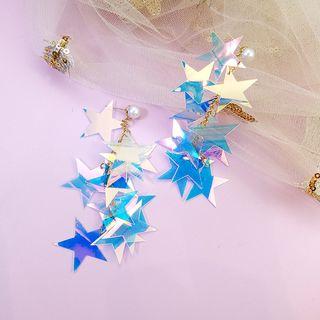 Star Dangle Earring Blue - One Size
