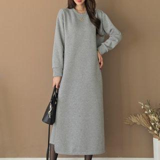 Cutout-hem Maxi Sweatshirt Dress