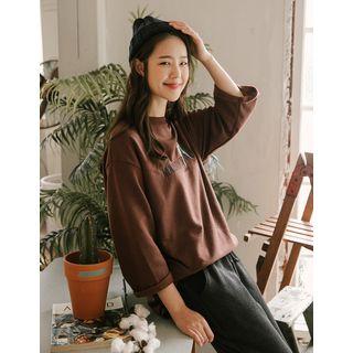 Parrot Letter Embroidered T-shirt