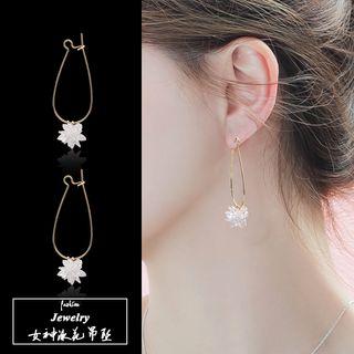 Rhinestone Snowflake Dangle Earring