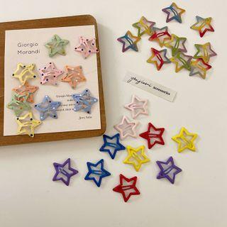 Set Of 10: Star Alloy Hair Clip
