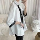 Set: 3/4-sleeve Shirt + Tie