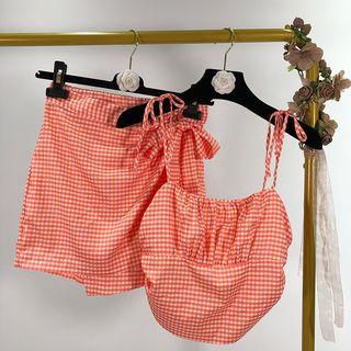 Plaid Camisole Top / Skorts
