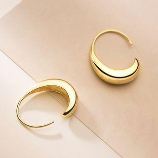 Polished Drop Sterling Silver Earring